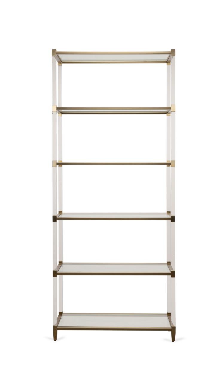 HOLLYWOOD REGENCY ACRYLIC & BRASS