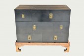 HOLLYWOOD REGENCY BLACK LACQUE