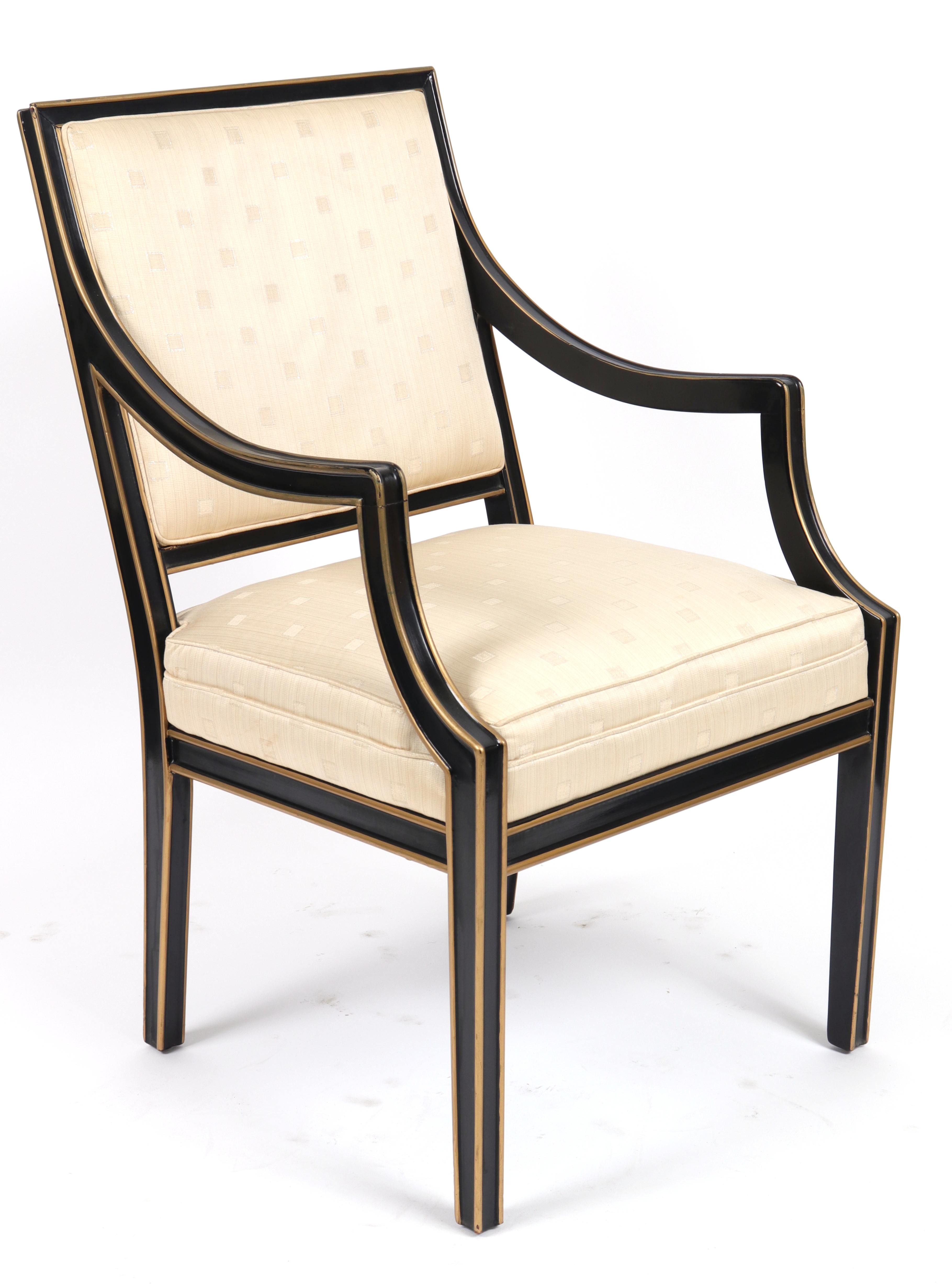 HOLLYWOOD REGENCY BLACK LACQUERED