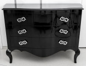 HOLLYWOOD REGENCY BLACK LACQUE