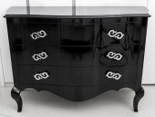 HOLLYWOOD REGENCY BLACK LACQUE