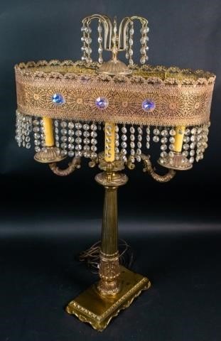 HOLLYWOOD REGENCY BRONZE TABLE