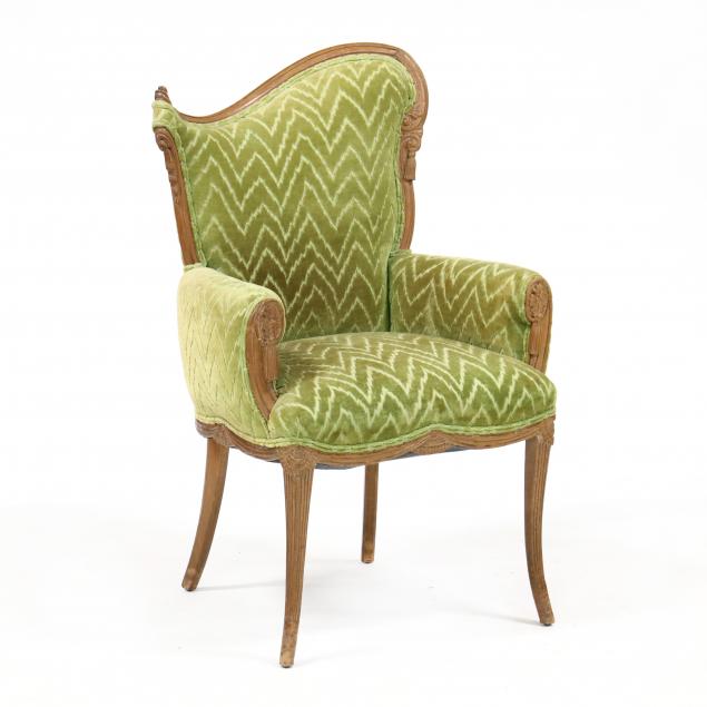 HOLLYWOOD REGENCY CARVED FIRESIDE