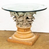 HOLLYWOOD REGENCY CARVED WOOD