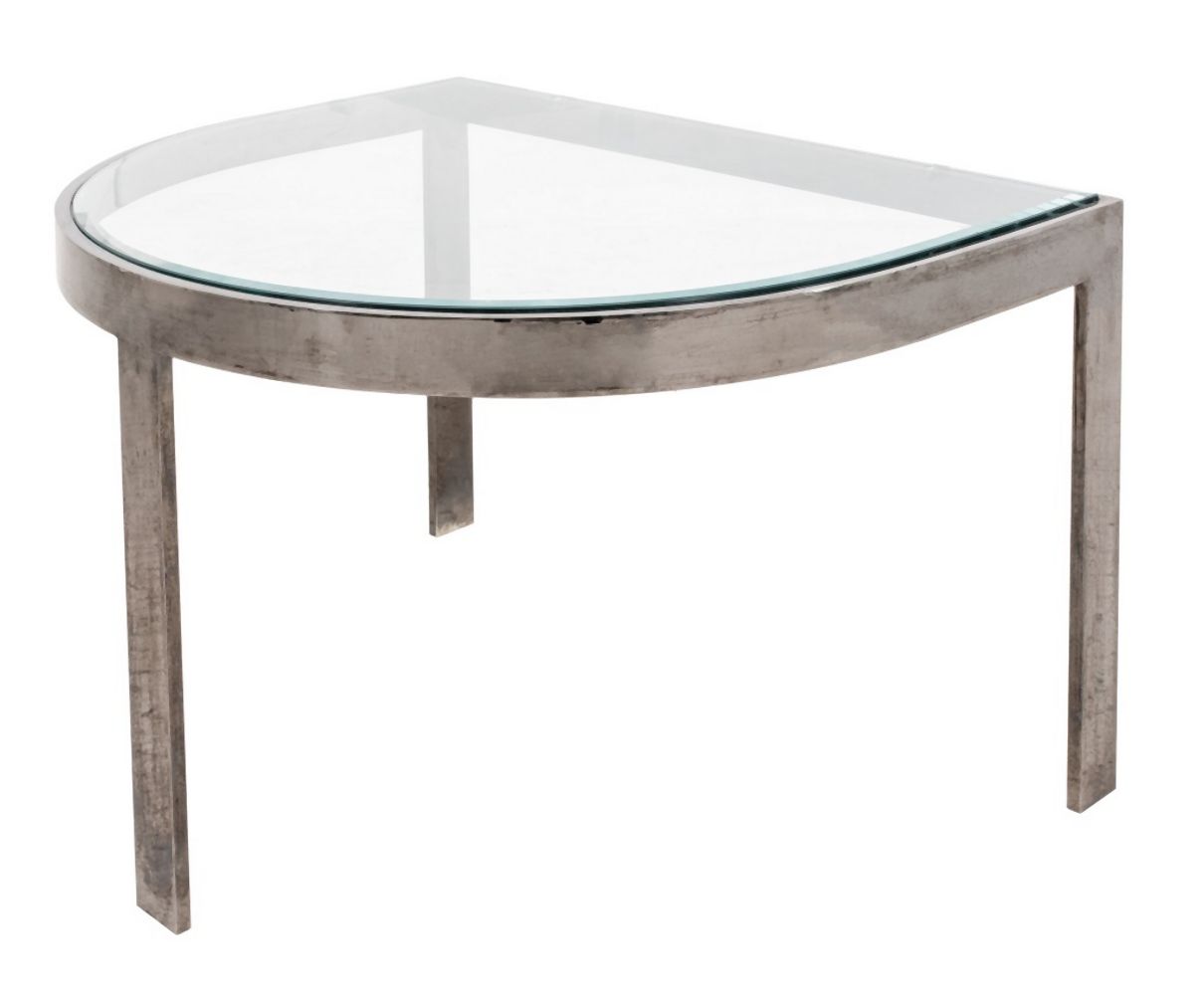 HOLLYWOOD REGENCY DEMILUNE METAL