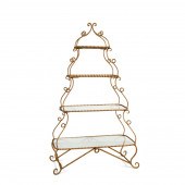HOLLYWOOD REGENCY GILT METAL F