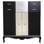 HOLLYWOOD REGENCY GLAM BLACK L