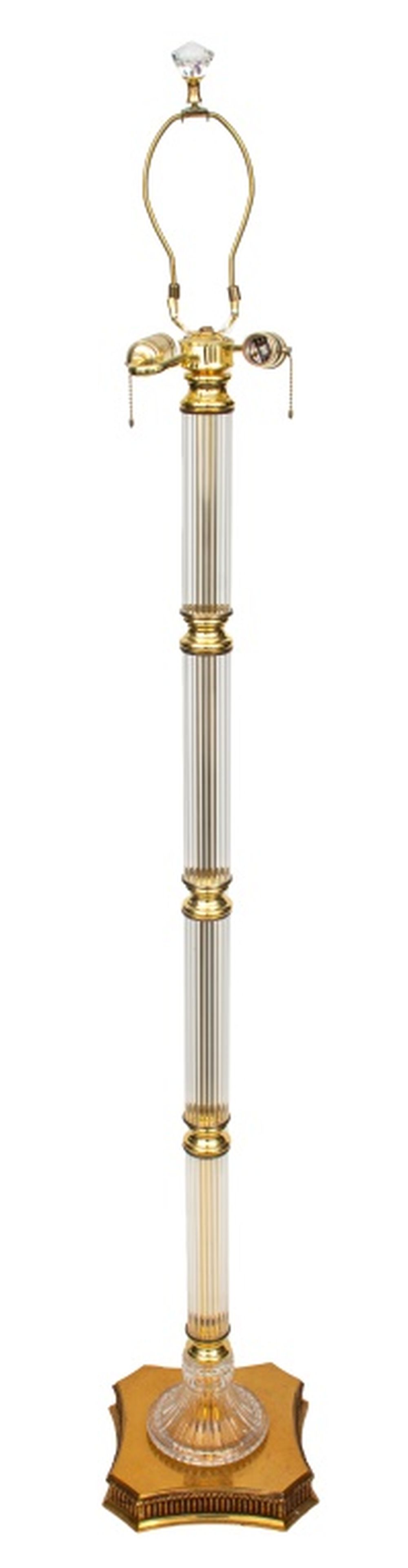 HOLLYWOOD REGENCY GLASS & GOLD-TONE