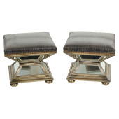HOLLYWOOD REGENCY MIRRORED LEA