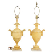 HOLLYWOOD REGENCY PAIR CARVED