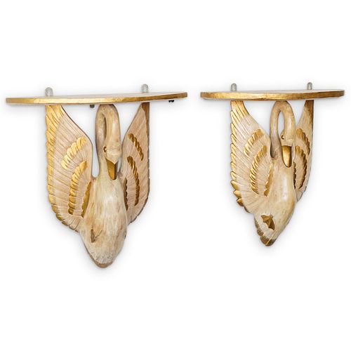 HOLLYWOOD REGENCY STYLE CARVED WOOD