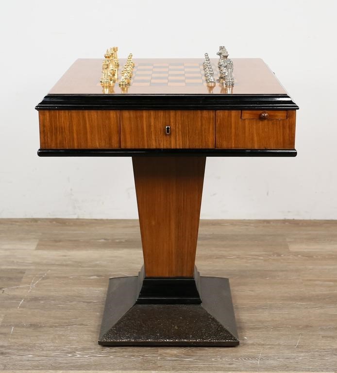 HOLLYWOOD REGENCY STYLE CHESS TABLE