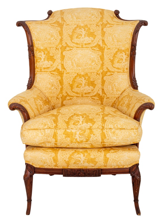 HOLLYWOOD REGENCY WALNUT ARM