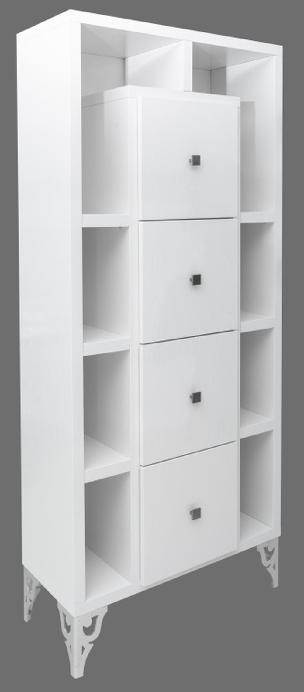 HOLLYWOOD REGENCY WHITE LACQUERED