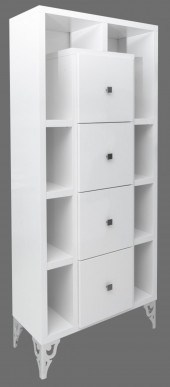 HOLLYWOOD REGENCY WHITE LACQUE