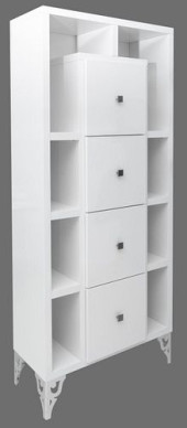 HOLLYWOOD REGENCY WHITE LACQUE