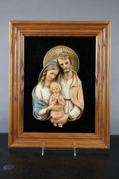 HOLY FAMILY CHALKWARE WALL HAN