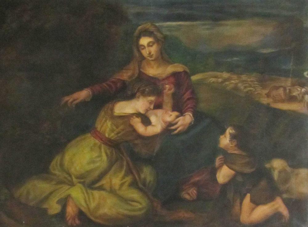 HOLY FAMILY OIL ON CANVAS, EARLY