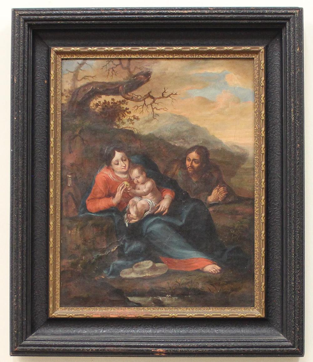HOLY FAMILY OIL ON CANVASHOLY