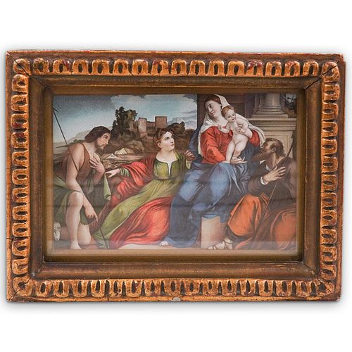 "HOLY FAMILY WITH SAINTS" BY