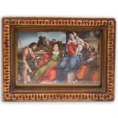 "HOLY FAMILY WITH SAINTS" BY P