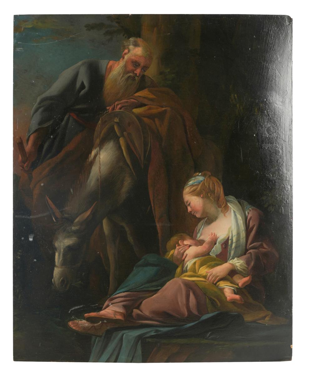 HOLY FAMILYoil on wood panel;