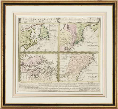 HOMANN MAP, BRITISH TERRITORIES