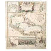HOMANN, MAP, CARIBBEAN, MEXICO