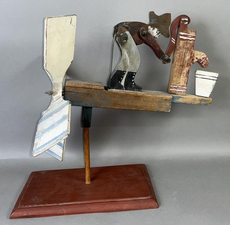 HOMECRAFTED POLYCHROME PAINTED "MAN
