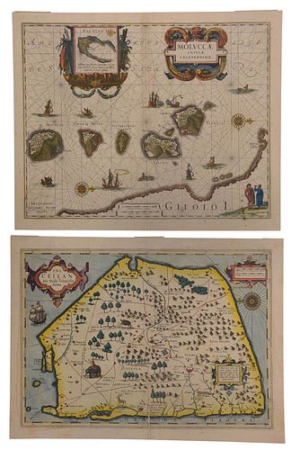 HONDIUS AND BLAEU - TWO MAPS OF