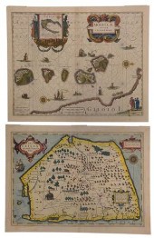 HONDIUS AND BLAEU - TWO MAPS O