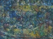 HONEY W. KURLANDER OIL ON CANV