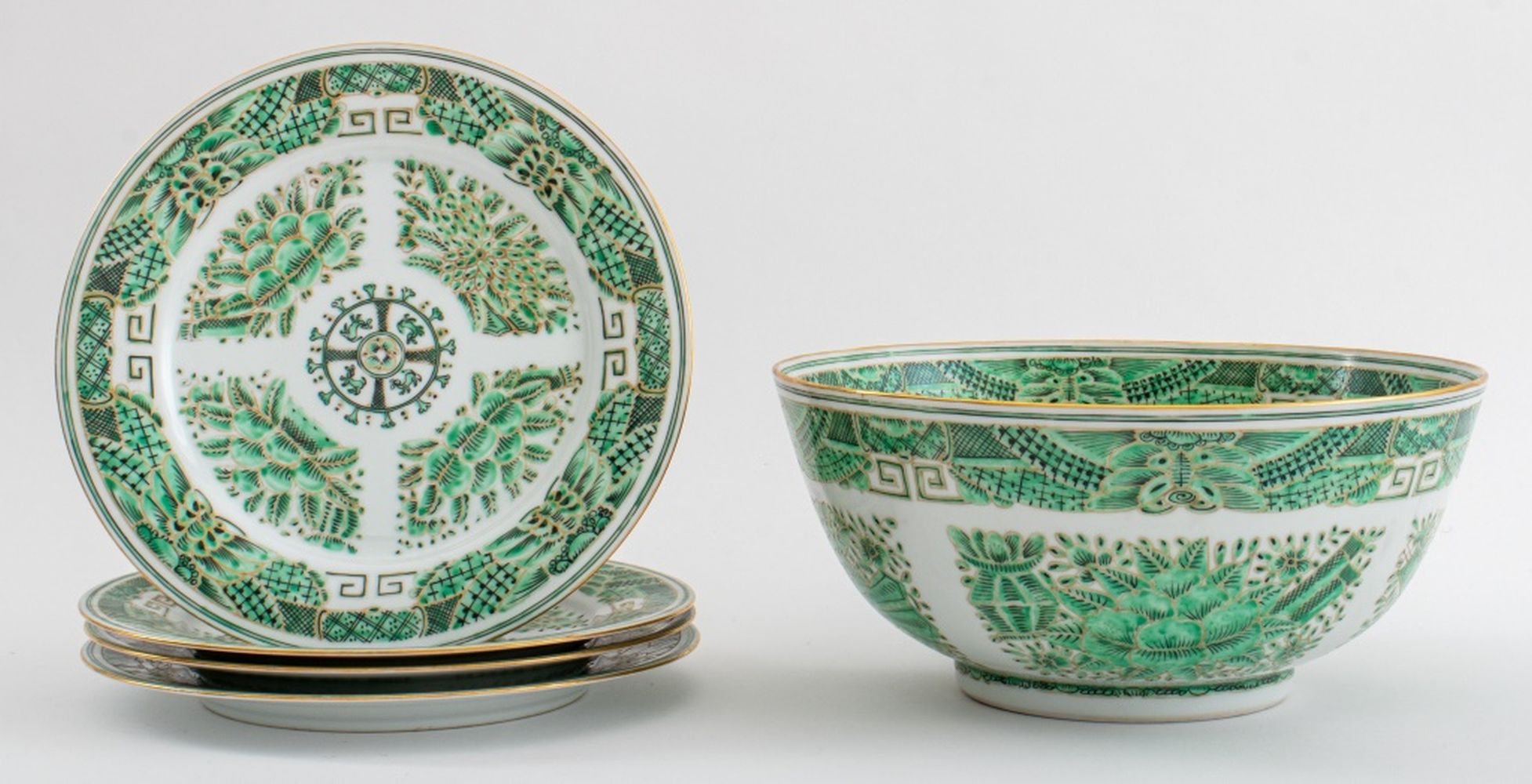 HONG KONG GREEN PATTERNED BOWL