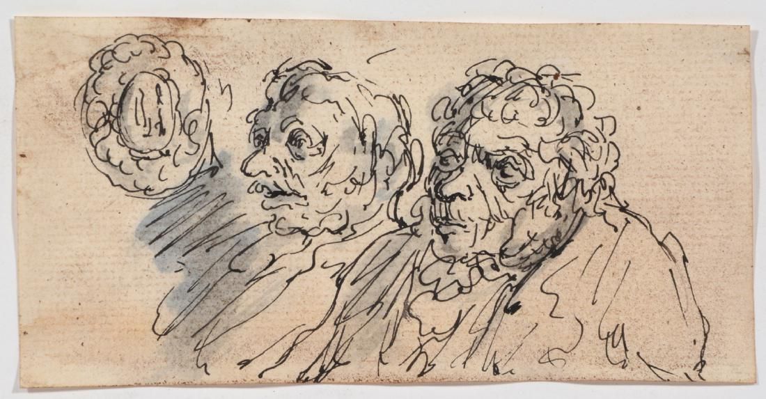 HONORE DAUMIER, ATTRIBUTED, "TWO