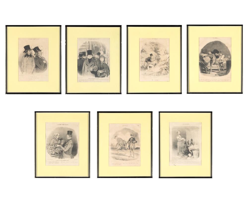 HONORé DAUMIER, SET OF SEVEN