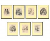 HONORé DAUMIER, SET OF SEVEN L