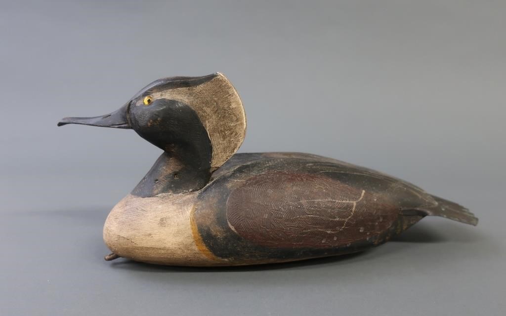 Hooded merganser decoy by Darwin