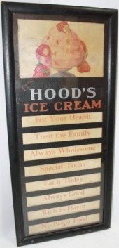 HOOD’S ICE CREAM SIGN “ITS HOO