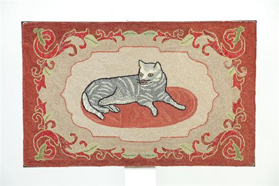 HOOKED RUG.  American  1st