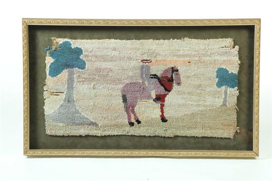 HOOKED RUG.  American  20th