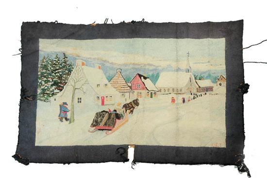 HOOKED RUG.  American  20th century
