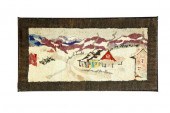 HOOKED RUG.  American  early 2