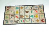 HOOKED RUG.  American  early 2
