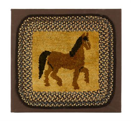 Hooked rug    late 19th
