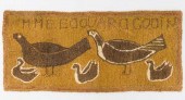 HOOKED RUG OF PASSENGER PIGEON