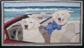HOOKED RUG "TWO LABRADOR RETRI