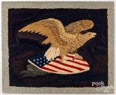 HOOKED RUG WITH AMERICAN EAGLE