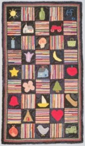 HOOKED RUGA hooked rug with 45