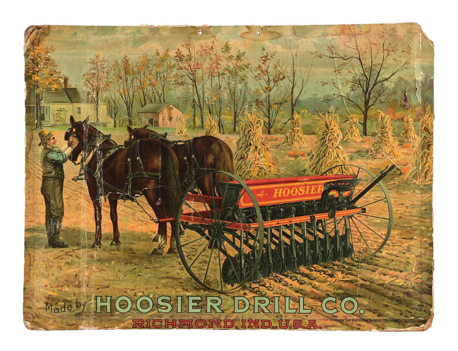HOOSIER DRILL COMPANY SIGNThis c.