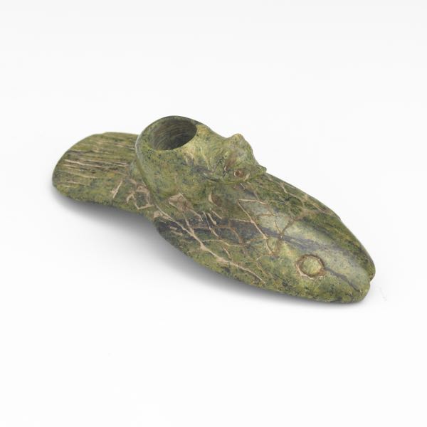 HOPEWELL CARVED EFFIGY PIPE OF A